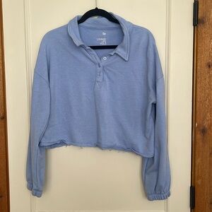 Periwinkle/light blue polo sweatshirt